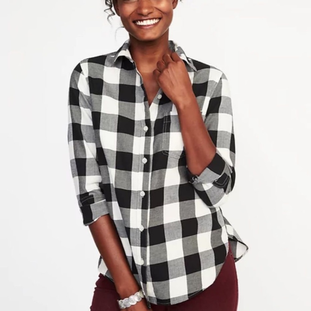 J CREW Bufflo Plaid Perfect Shirt Size 4